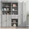 Image de Buffet haut sonoma gris 50x42,5x185 cm bois d ingénierie