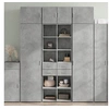 Image de Buffet haut gris béton 70x42,5x185 cm bois d'ingénierie, buffet, meuble de rangement, armoire haute, armoire, armoire 3281465
