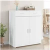 Image de Buffet blanc 80x42,5x93 cm bois d'ingénierie, armoire, armoire latérale, armoire de rangement, armoire, placard, 3281469