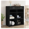 Image de Buffet noir 80x42,5x93 cm bois d'ingénierie, armoire, armoire latérale, armoire de rangement, armoire, placard, 3281477