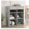 Image de Buffet gris béton 80x42,5x93 cm bois d'ingénierie, armoire, armoire latérale, armoire de rangement, armoire, placard, 3281479