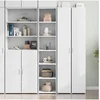 Image de Buffet haut blanc 40x41x185 cm bois d'ingénierie, buffet, armoire de rangement, armoire haute, armoire, armoire 3281666