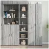 Image de Buffet haut sonoma gris 40x41x185 cm bois d ingénierie