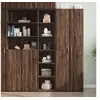 Image de Buffet haut chêne marron 40x41x185 cm bois d ingénierie