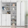 Image de Buffet haut blanc 45x41x185 cm bois d'ingénierie, buffet, armoire de rangement, armoire haute, armoire, armoire 3281673