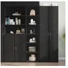 Image de Buffet haut noir 45x41x185 cm bois d'ingénierie, buffet, armoire de rangement, armoire haute, armoire, armoire 3281674