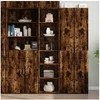 Image de Buffet haut chêne fumé 45x41x185 cm bois d ingénierie