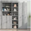 Image de Buffet haut sonoma gris 45x41x185 cm bois d'ingénierie, buffet, armoire de rangement, armoire haute, armoire, armoire 3281678