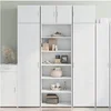 Image de Buffet haut blanc 70x41x185 cm bois d'ingénierie, buffet, placard, armoire latérale, armoire, armoire de rangement, 3281687