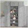 Image de Buffet haut sonoma gris 70x41x185 cm bois d ingénierie