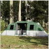 Image de Tente familiale tunnel 6 personnes vert imperméable