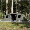 Image de Tente familiale tunnel 6 personnes vert olive imperméable