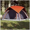 Image de Tente de camping de cabine 4 personnes gris orange imperméable