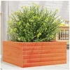Image de Jardinière cire marron 50x50x23 cm bois de pin massif