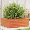 Image de Jardinière cire marron 60x60x23 cm bois de pin massif