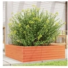 Image de Jardinière cire marron 80x80x23 cm bois de pin massif