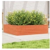 Image de Jardinière cire marron 90x90x23 cm bois de pin massif