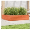 Image de Jardinière cire marron 100x100x23 cm bois de pin massif