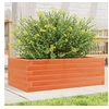 Image de Jardinière cire marron 70x40x23 cm bois de pin massif