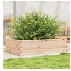 Image de Jardinière 90x60x23 cm bois de pin massif, jardinière d'extérieur, bac à fleurs, boîte à plantes, jardinière de 847233