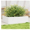 Image de Jardinière blanc 90x60x23 cm bois de pin massif, jardinière d'extérieur, bac à fleurs, boîte à plantes, jardinière de 847234