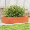 Image de Jardinière cire marron 90x60x23 cm bois de pin massif