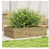 Image de Jardinière 90x60x23 cm bois de pin imprégné, jardinière d'extérieur, bac à fleurs, boîte à plantes, jardinière de 847237