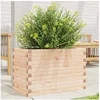 Image de Jardinière 70x40x45,5 cm bois de pin massif, jardinière d'extérieur, bac à fleurs, boîte à plantes, jardinière de 847263