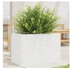 Image de Jardinière blanc 70x40x45,5 cm bois de pin massif, jardinière d'extérieur, bac à fleurs, boîte à plantes, jardinière 847264