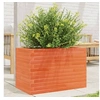 Image de Jardinière cire marron 70x40x45,5 cm bois de pin massif