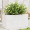 Image de Jardinière blanc 90x40x45,5 cm bois de pin massif