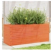 Image de Jardinière cire marron 110x40x45,5 cm bois de pin massif