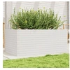 Image de Jardinière blanc 110x60x45,5 cm bois de pin massif