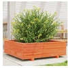 Image de Jardinière cire marron 80x80x26,5 cm bois de pin massif