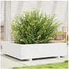 Image de Jardinière blanc 90x90x26,5 cm bois de pin massif847314