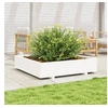 Image de Jardinière blanc 110x110x26,5 cm bois de pin massif