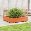 Image de Jardinière cire marron 110x110x26,5 cm bois de pin massif