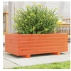 Image de Jardinière cire marron 70x40x26,5 cm bois de pin massif