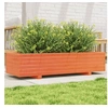 Image de Jardinière cire marron 110x40x26,5 cm bois de pin massif