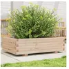 Image de Jardinière 90x60x26,5 cm bois de pin massif, jardinière d'extérieur, bac à fleurs, boîte à plantes, jardinière de 847343