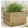 Image de Jardinière 70x70x49,5 cm bois de pin imprégné, jardinière d'extérieur, bac à fleurs, boîte à plantes, jardinière de 847367