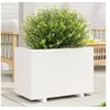 Image de Jardinière blanc 70x40x49,5 cm bois de pin massif, jardinière d'extérieur, bac à fleurs, boîte à plantes, jardinière 847369