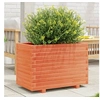 Image de Jardinière cire marron 70x40x49,5 cm bois de pin massif