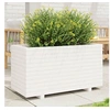 Image de Jardinière blanc 90x40x49,5 cm bois de pin massif, jardinière d'extérieur, bac à fleurs, boîte à plantes, jardinière 847374