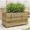 Image de Jardinière 90x40x49,5 cm bois de pin imprégné, jardinière d'extérieur, bac à fleurs, boîte à plantes, jardinière de 847377