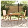 Image de Chaises pliables de jardin lot de 2 bois d'acacia et textilène, chaise de jardin, siège d'extérieur, chaise de 4008420