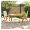 Image de Chaises pliables de jardin lot de 2 bois d'acacia et textilène, chaise de jardin, siège d'extérieur, chaise de 4008421