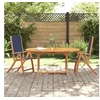 Image de Chaises pliables de jardin lot de 2 bois d'acacia et textilène, chaise de jardin, siège d'extérieur, chaise de 4008422