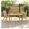 Image de Chaises pliables de jardin lot de 2 bois d acacia et textilène
