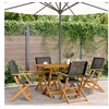 Image de Ensemble à manger de jardin 5 pcs résine tressée et bois massif, ensemble à manger d'extérieur, meuble de salle à 3281694